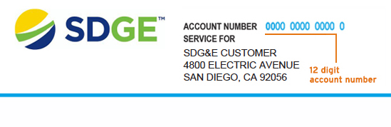 12 digit account number on bill