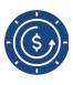 Disk with dollar sign in the middle modernized pricing icon
