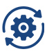 Icon - resources - gear inside two circular arrows