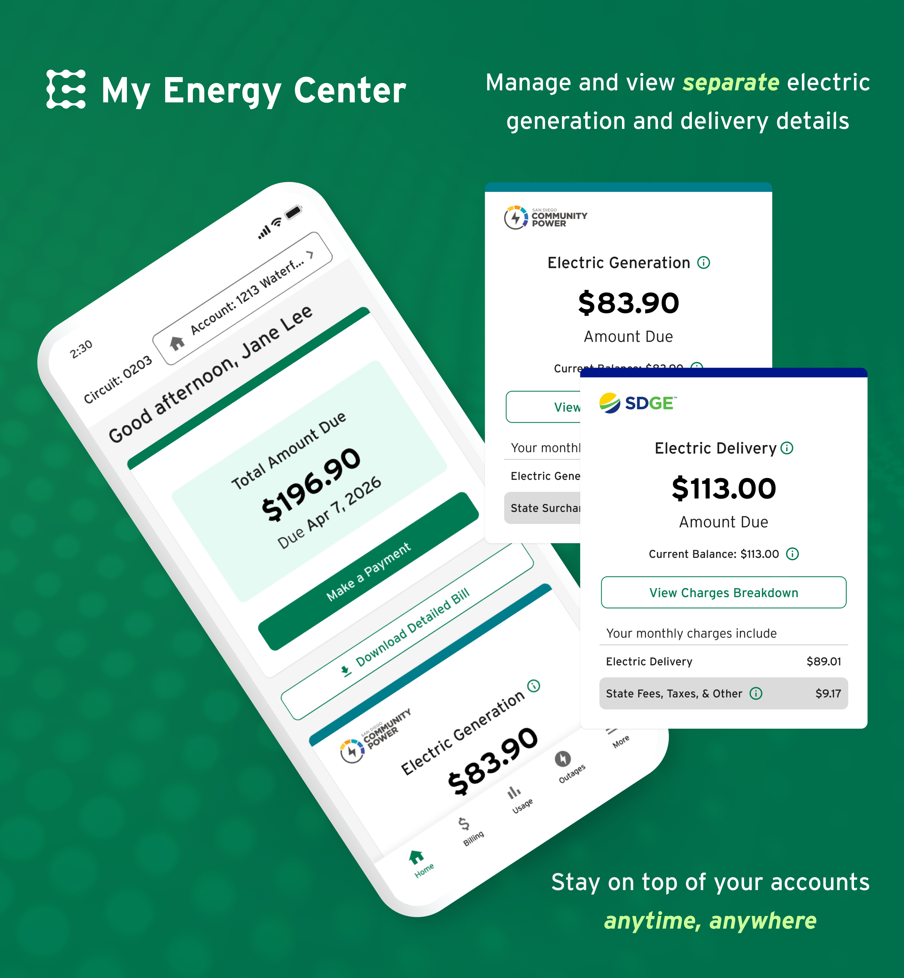 My Energy Center Dashboard