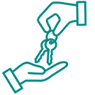 Handing over keys to a car