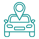 Car with location pin