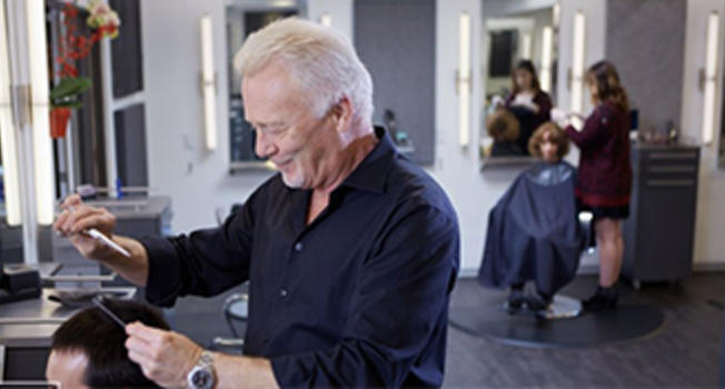 Cutting Hair at Salon