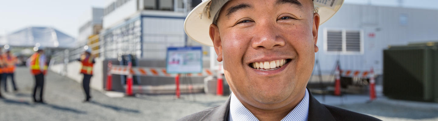 smiling construction worker
