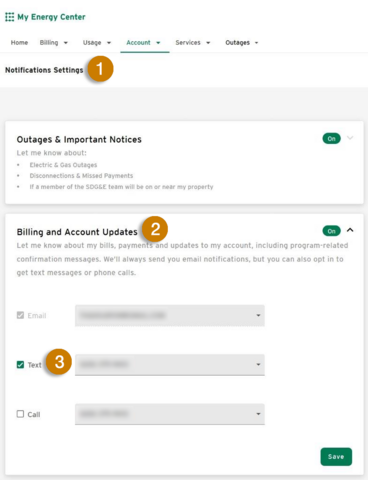 billing and account updates